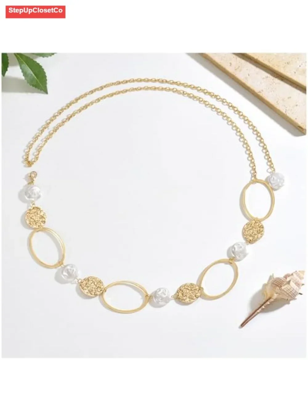 Gold Tone Waist Chain Belt Boho Adjustable Belly Chain for Women